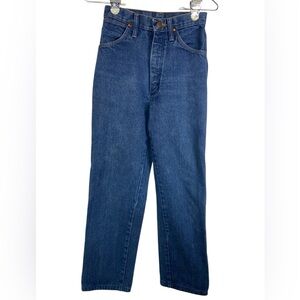 Classic High-Rise Straight Leg Jeans - Dark Blue